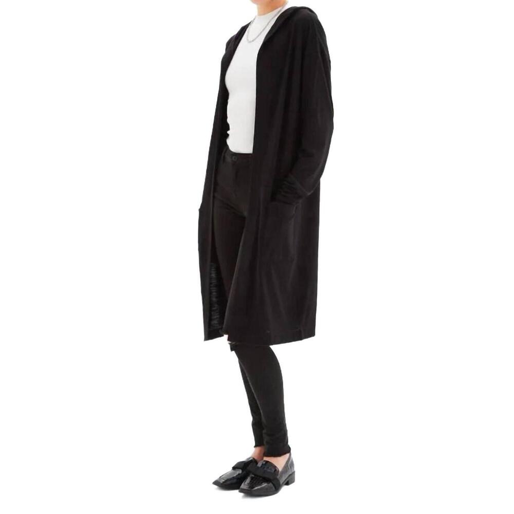 NEW CHRLDR valery hooded cardigan in black